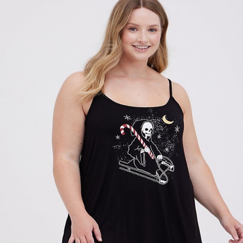 Torrid NWT skull sleep tank size 1.  Holiday Christmas 🎄 NWT